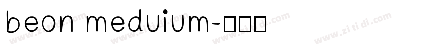 beon meduium字体转换